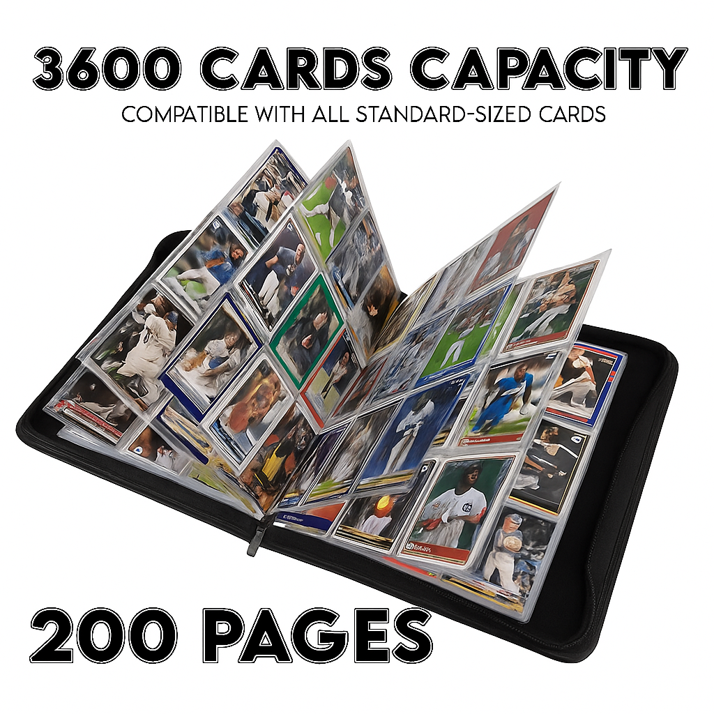 1800 Pocket Card Sleeves – 100 Sheets, 9-Pocket Double-Sided Sheets for 3-Ring Binder