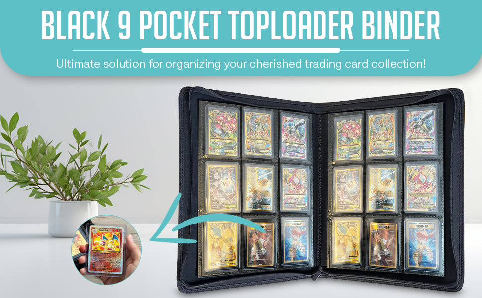 Top Loader Binder Holds 288 Toploaders, Premium Binder For Pokémon, MTG & TCG Cards
