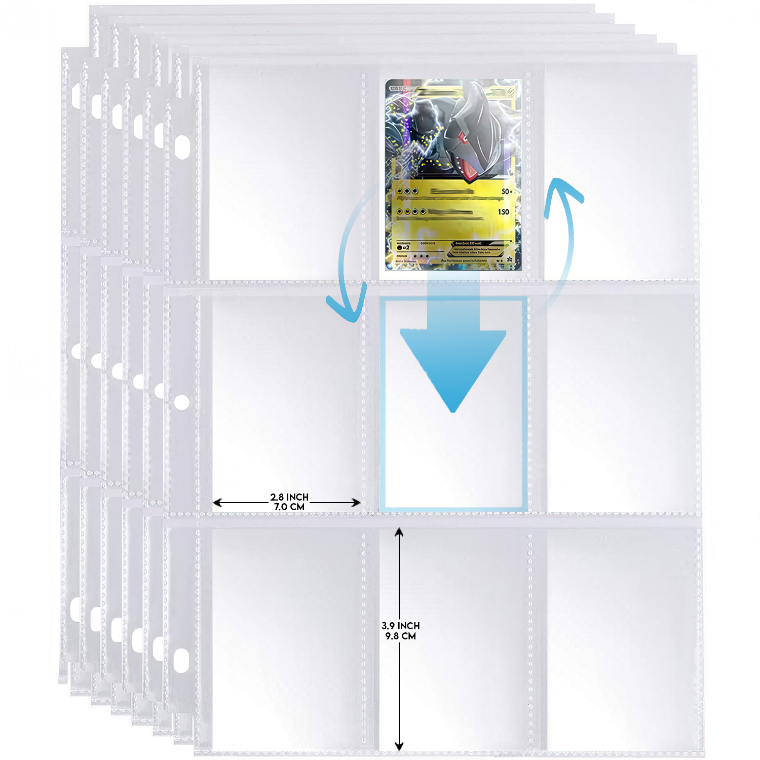 1800 Pocket Card Sleeves 100 Sheets, 9-Pocket Double-Sided Sheets fo Trendiphy 1800 Pocket Card Sleeves 100 Sheets, 9-Pocket Double-Sided Sheets fo Trendiphy