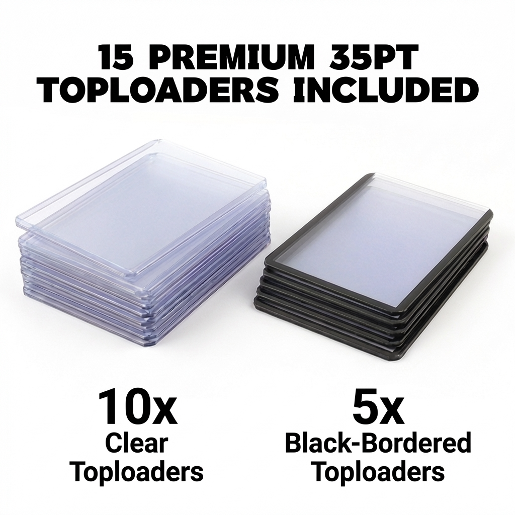 Top Loader Binder 324 Pocket, Holds 324 Toploaders, Includes 15 Toploaders, Zippered Pokémon & TCG Card Binder