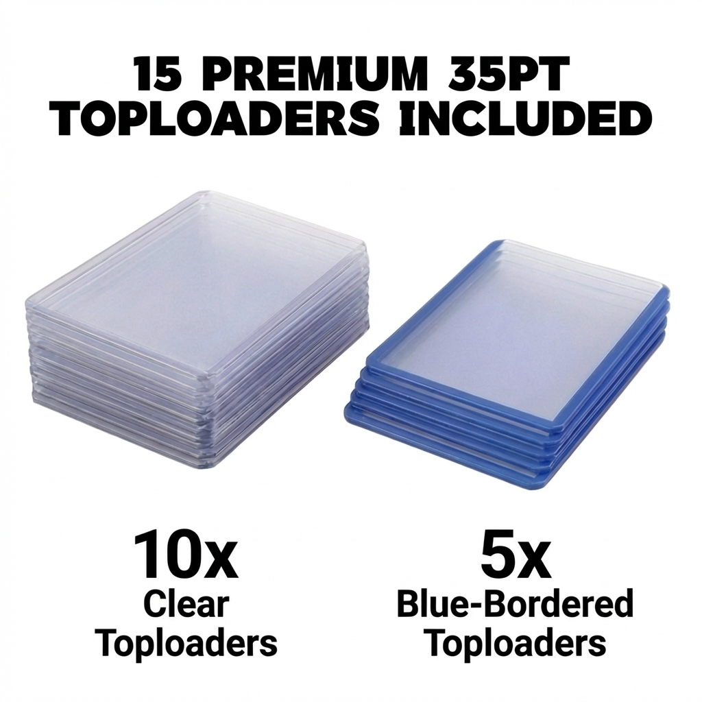Top Loader Binder 324 Pocket, Holds 324 Toploaders, Includes 15 Toploaders, Zippered Pokémon & TCG Card Binder