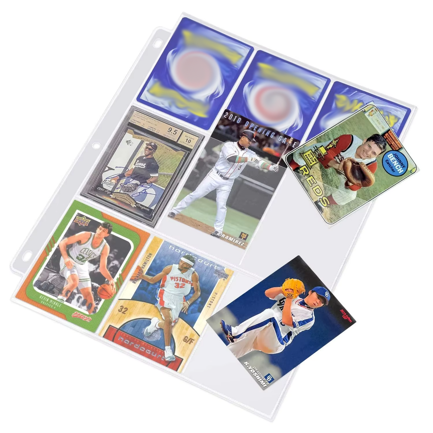 1800 Pocket Card Sleeves – 100 Sheets, 9-Pocket Double-Sided Sheets for 3-Ring Binder