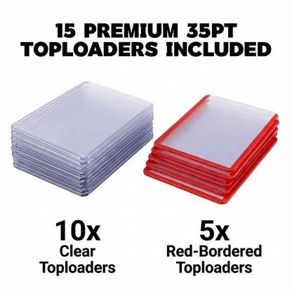 Top Loader Binder 324 Pocket, Holds 324 Toploaders, Includes 15 Toploaders, Zippered Pokémon & TCG Card Binder