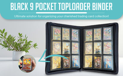 Top Loader Cards Binder 9 Pocket with 288 Card Capacity