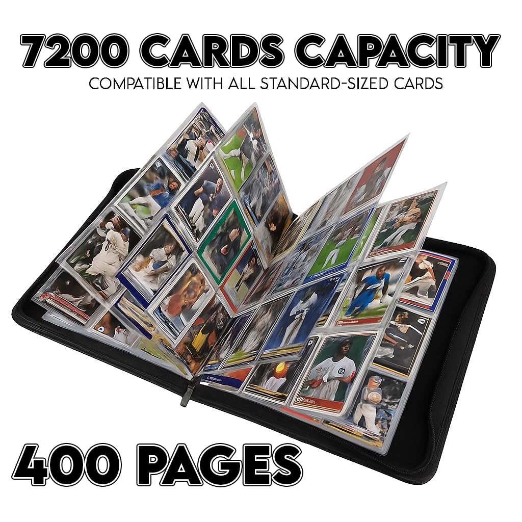 1800 Pocket Card Sleeves – 100 Sheets, 9-Pocket Double-Sided Sheets for 3-Ring Binder