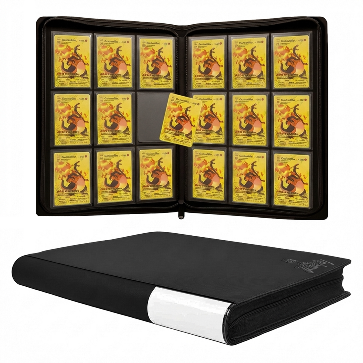 540 Pocket Pokemon Card Binder, 9 Pocket Side-Loading Zipper Album