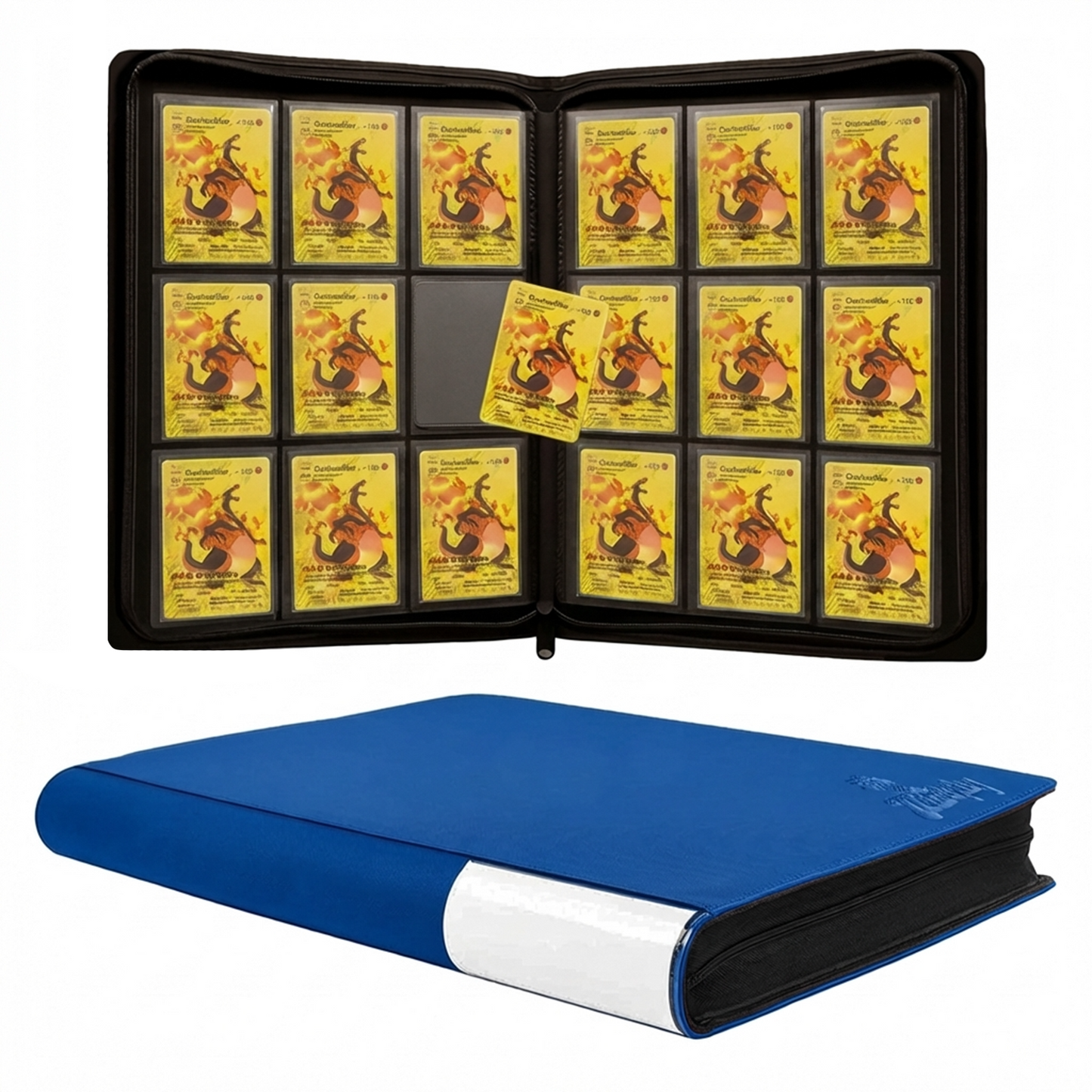 540 Pocket Pokemon Card Binder, 9 Pocket Side-Loading Zipper Album