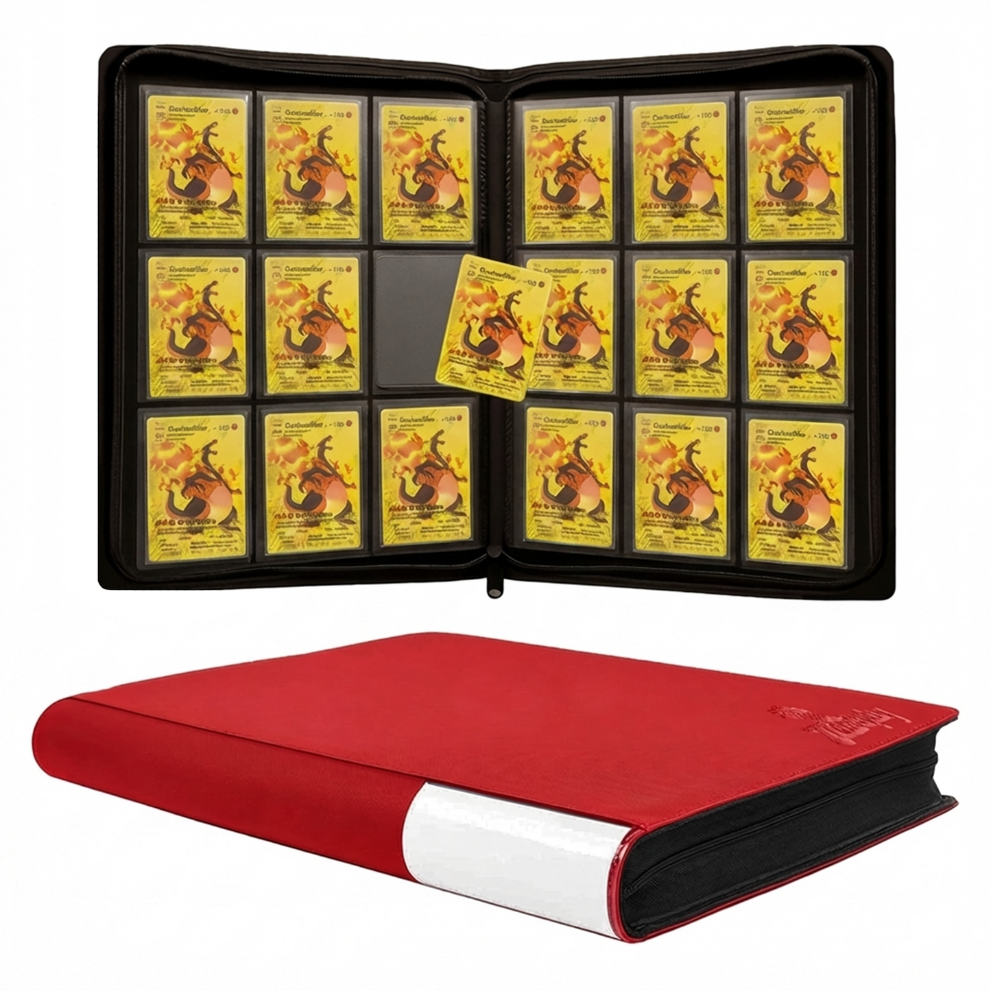 540 Pocket Pokemon Card Binder, 9 Pocket Side-Loading Zipper Album