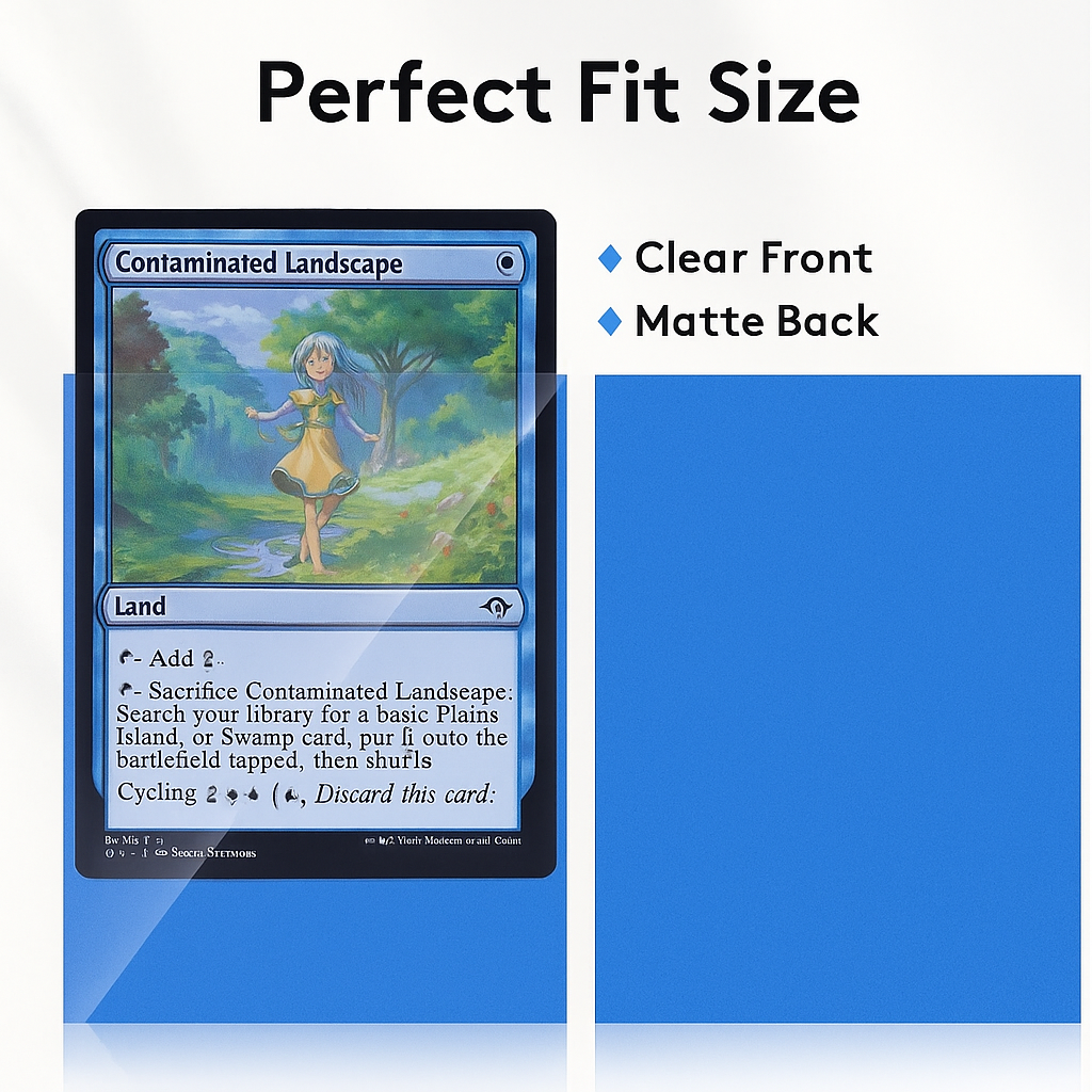 600 Matte Card Sleeves – Clear Plastic Card Protectors (6 Colors) for MTG, Pokémon, Baseball, Football & Sports Cards