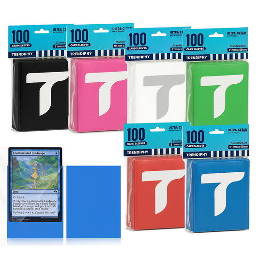 600 Matte Card Sleeves – Clear Plastic Card Protectors (6 Colors) for MTG, Pokémon, Baseball, Football & Sports Cards