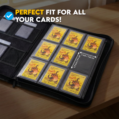 Top Loader Binder 324 Pocket, Holds 324 Toploaders, Includes 15 Toploaders, Zippered Pokémon & TCG Card Binder