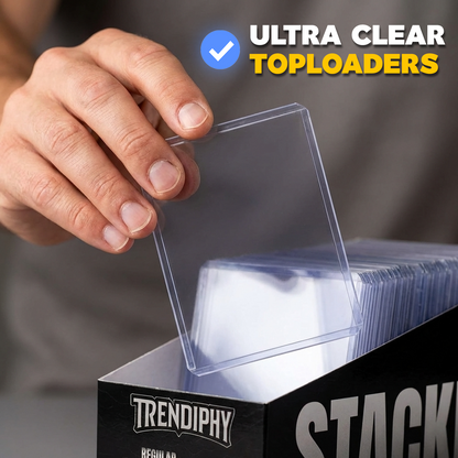 100 Regular Top Loaders + 100 Penny Sleeves for Trading Cards