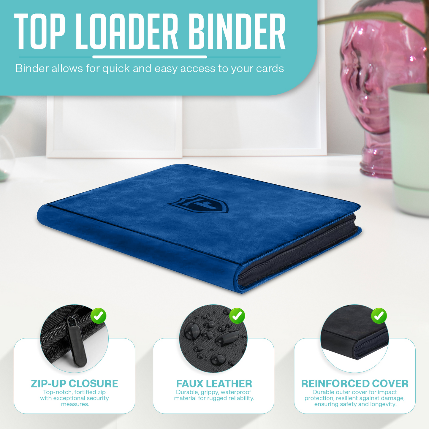 Top Loader Binder Holds 288 Toploaders, Premium Binder For Pokémon, MTG & TCG Cards